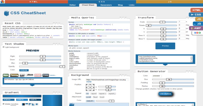 Css Cheat Sheet Interactive Not A Pdf Htmlcheatsheet Com