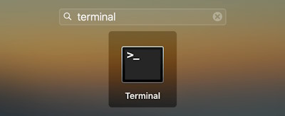 open terminal app launchpad